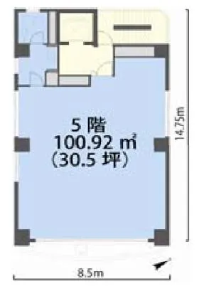 神谷町アネックスビルの基準階図面