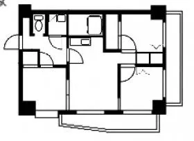 モナークマンション根岸ビルの基準階図面