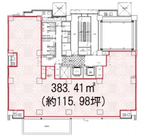 TS麹町BLDGの基準階図面