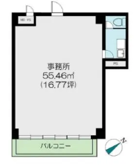 福地ビルの基準階図面