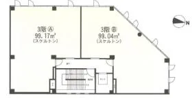 アスク新都心ビルの基準階図面