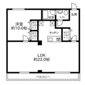 高輪アパートメントの基準階図面