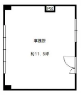 東芝ビルの基準階図面