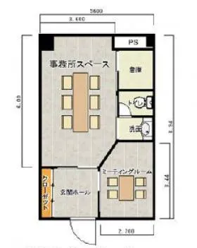 サニーハイツビルの基準階図面