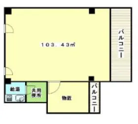 ダイヤパレス谷町第二ビルの基準階図面