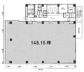 JS市ヶ谷ビルの基準階図面