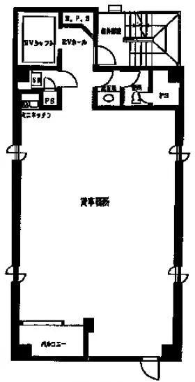 三ツ田ビルの基準階図面