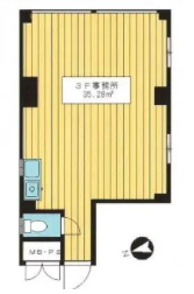 荒川ビルの基準階図面
