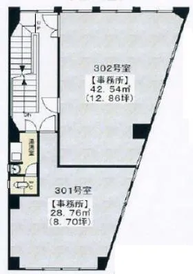馬場ビルの基準階図面