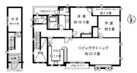 フラット下落合ビルの基準階図面