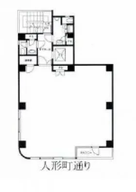 新小伝馬町ビルの基準階図面