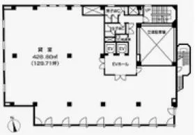いちご栄ビルの基準階図面