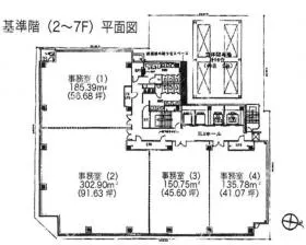 いちご丸の内ビルの基準階図面