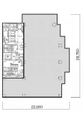 ユーネットビルの基準階図面