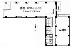 COI国立ビルの基準階図面