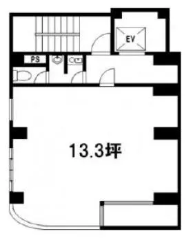 新共立ビルの基準階図面
