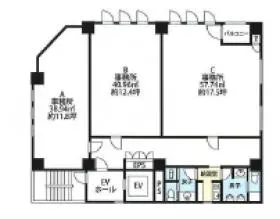 関内伊藤ビルの基準階図面