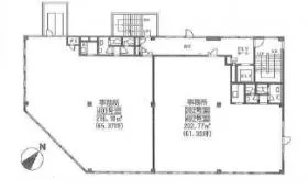 筑波岩澤ビルの基準階図面