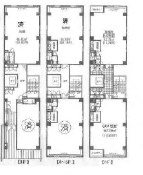 森ビルの基準階図面
