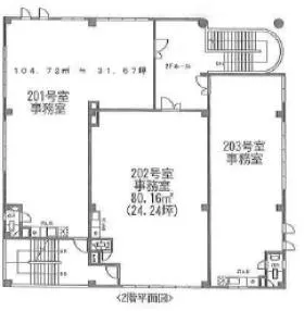プレーリーエトワールビルの基準階図面