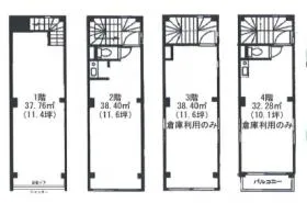 リブロ馬喰町7ビルの基準階図面