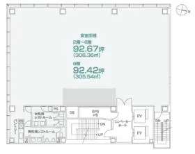 PMO日本橋本町ビルの基準階図面