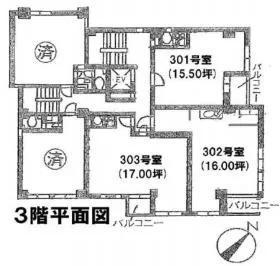 シャトー佐和の基準階図面