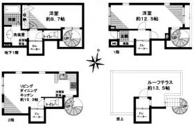セボン代官山ビルの基準階図面
