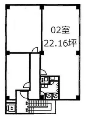 富士ビルの基準階図面