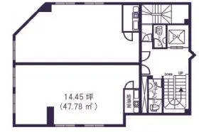 弁護士ビルの基準階図面