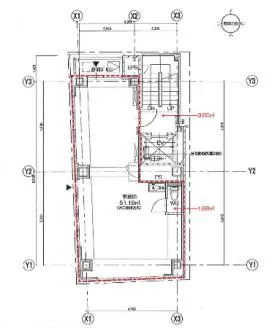 仮称)サエグサビルの基準階図面