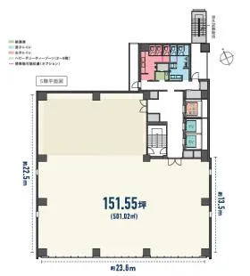 KDX新橋駅前ビルの基準階図面