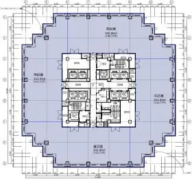 青海フロンティアビルの基準階図面