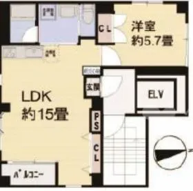 スワンレイク神田和泉町ビルの基準階図面