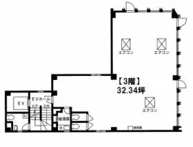 岩崎ビルの基準階図面