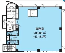 TPR中目黒(メイコー)ビルの基準階図面