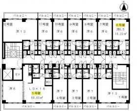 東陽ビルディングの基準階図面