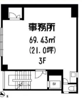 豊受ビルの基準階図面
