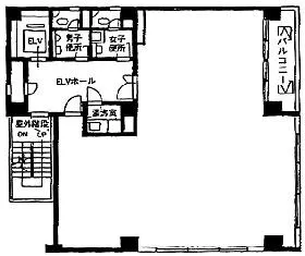日本サンライズビルの基準階図面