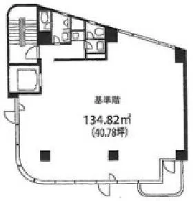 三井高輪ビルの基準階図面