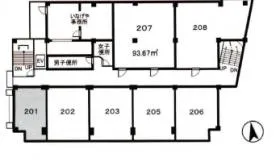 佐藤ビルの基準階図面
