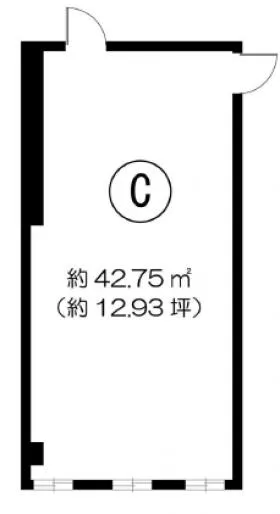 岩瀬ビルの基準階図面