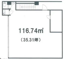 新秋津オフィスビルの基準階図面