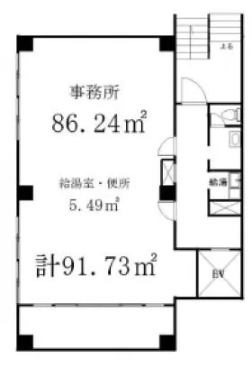 丸鈴ビルの基準階図面