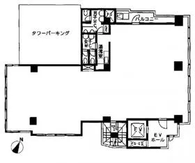 U-biz Shinagawa(旧:北品川369)の基準階図面