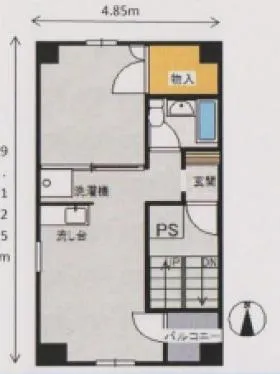 ハチケンビルの基準階図面