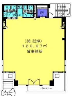 キュービック松戸ビルの基準階図面