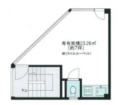 駒込駅前ビルの基準階図面