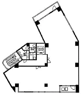 S-Glanz KUDAN BLD.(旧:CR第2ビル)の基準階図面