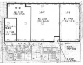 太陽生命難波ビルの基準階図面